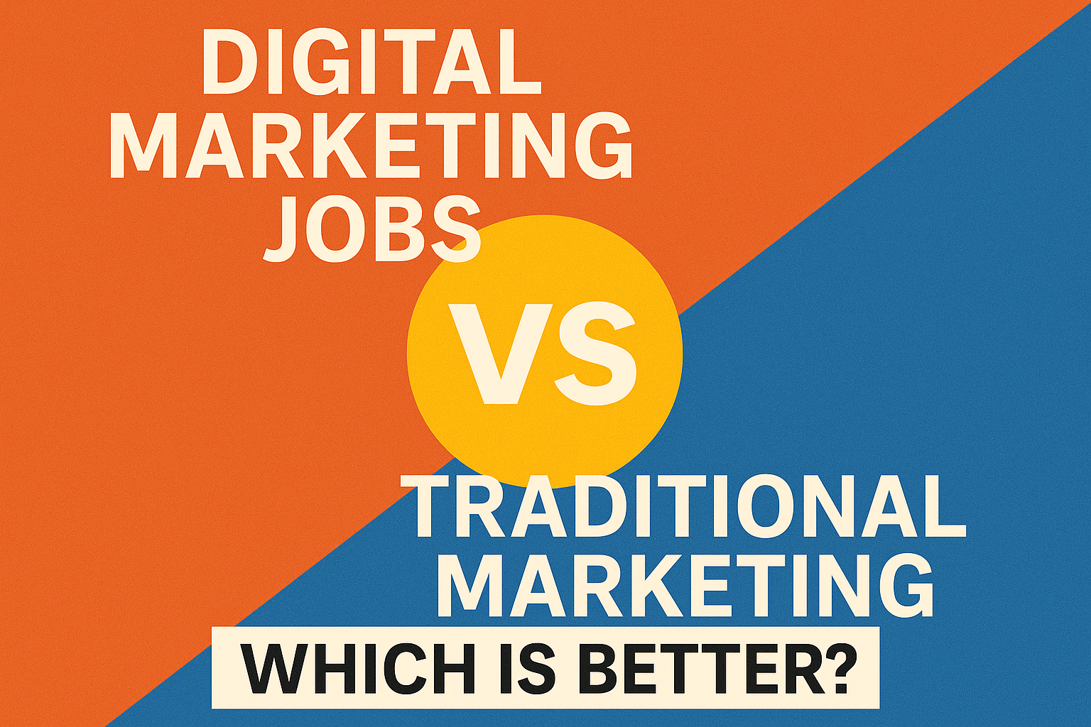 Digital Marketing Jobs vs Traditional Marketing Jobs: Which Is Better?